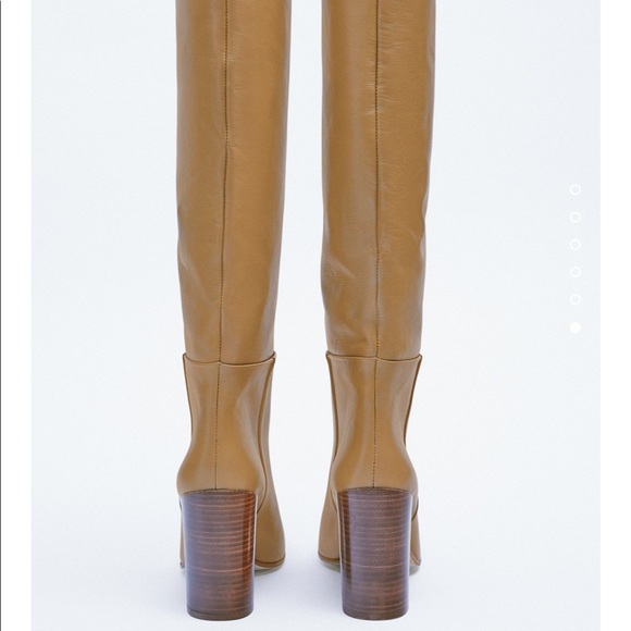 Zara leather knee size boots bloggers fav - Picture 9 of 16